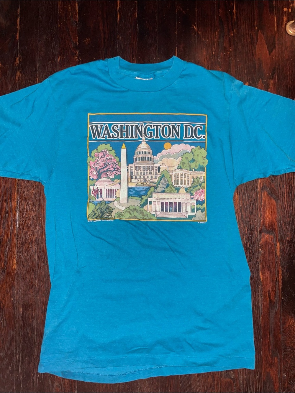 Vintage Retro80s Washington DC White House President Single Stitch T-shirt Tee